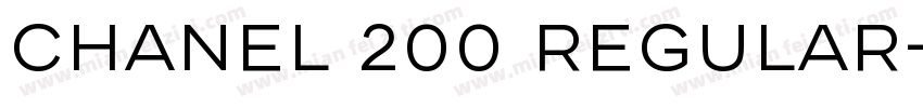 Chanel 200 Regular字体转换
